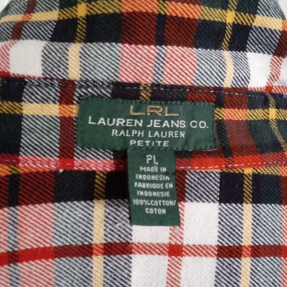 Ralph Lauren Plaid Long Roll Up Sleeve - Picture 5 of 7